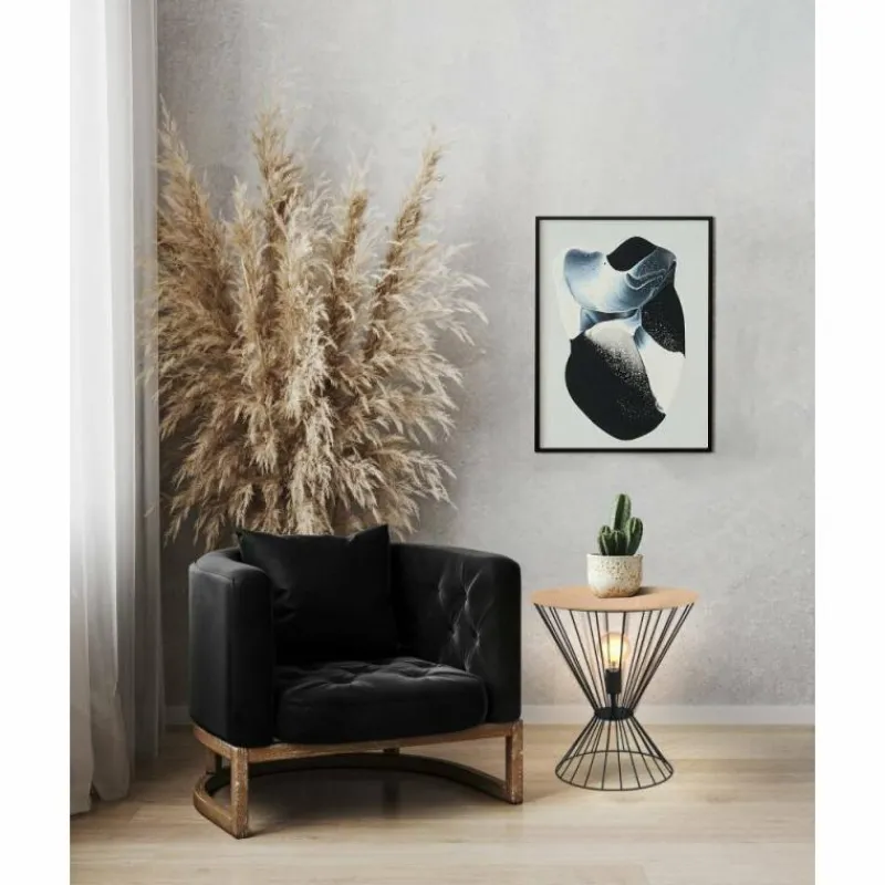 Lampes En Bois-Luminaires Eglo Lampe de table Eglo-Leuchten DESIERTO Brun, Noir, 1 lumière