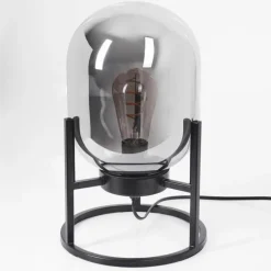 Suspension Verre Fumé-hofstein Lampe de table Elvange Noir, 1 lumière