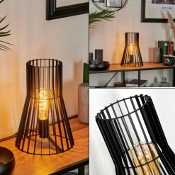 Lampes Industrielles-hofstein Lampe de table Emporia Noir, 1 lumière