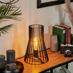 Lampes Industrielles-hofstein Lampe de table Emporia Noir, 1 lumière