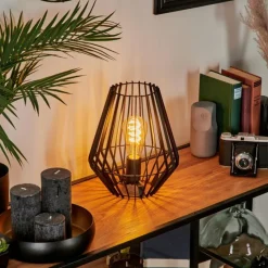 Lampes Industrielles-hofstein Lampe de table Emporia Noir, 1 lumière