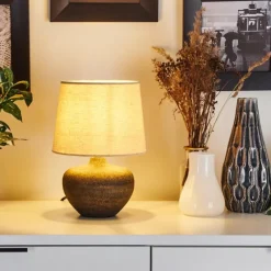 Lampes En Tissu-hofstein Lampe de table Exchange Brun, 1 lumière