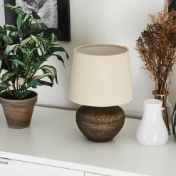 Lampes En Tissu-hofstein Lampe de table Exchange Brun, 1 lumière