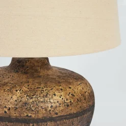 Lampes En Tissu-hofstein Lampe de table Exchange Brun, Blanc, 1 lumière