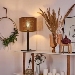 Style Boho-Chic-hofstein Lampe de table Exchange Noir, 1 lumière