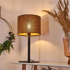 Style Boho-Chic-hofstein Lampe de table Exchange Noir, 1 lumière