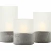 Luminaires Brilliant Lampe de table extérieure set de 3 Brilliant Bougie LED Gris, 1 lumière