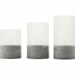 Luminaires Brilliant Lampe de table extérieure set de 3 Brilliant Bougie LED Gris, 1 lumière