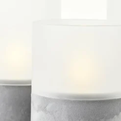 Luminaires Brilliant Lampe de table extérieure set de 3 Brilliant Bougie LED Gris, 1 lumière