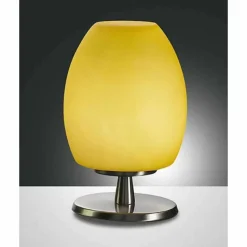 Luminaires Fabas Luce Lampe de table Fabas Luce ROCKFORD Nickel mat, 1 lumière