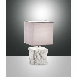Lampes En Tissu-Luminaires Fabas Luce Lampe de table Fabas Luce Adda Blanc, 1 lumière