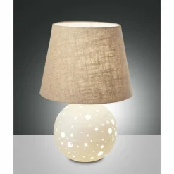 Luminaires Fabas Luce Lampe de table Fabas Luce Corvara Blanc, 2 lumières* Lampes À Poser