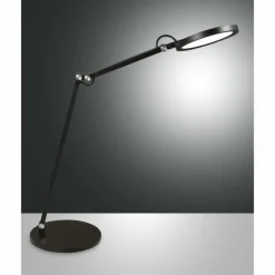 Luminaires Fabas Luce Lampe de table Fabas Luce Regina LED Noir, 1 lumière