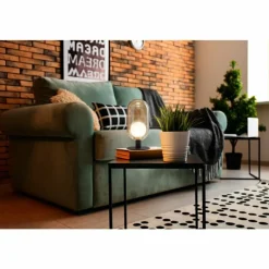 Luminaires Fabas Luce Lampe de table Fabas Luce Gubbio LED Noir, 1 lumière