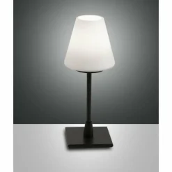 Luminaires Fabas Luce Lampe de table Fabas Luce Lucy LED Noir, 1 lumière