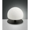 Luminaires Fabas Luce Lampe de table Fabas Luce Morgana LED Noir, 1 lumière