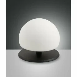 Luminaires Fabas Luce Lampe de table Fabas Luce Morgana LED Noir, 1 lumière