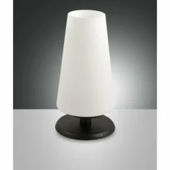 Luminaires Fabas Luce Lampe de table Fabas Luce Milady LED Noir, 1 lumière