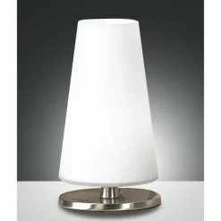 Luminaires Fabas Luce Lampe de table Fabas Luce Milady LED Nickel mat, 1 lumière