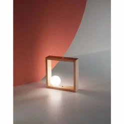 Lampes En Bois-Luminaires Fabas Luce Lampe de table Fabas Luce Kark LED Écru, 1 lumière