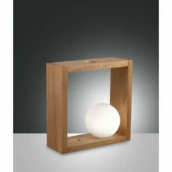 Lampes En Bois-Luminaires Fabas Luce Lampe de table Fabas Luce Kark LED Écru, 1 lumière