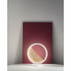 Lampes En Bois-Luminaires Fabas Luce Lampe de table Fabas Luce Pierre LED Écru, Blanc, 1 lumière