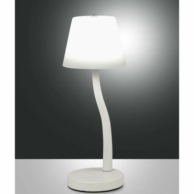 Luminaires Fabas Luce Lampe de table Fabas Luce Ibla LED Blanc, 1 lumière
