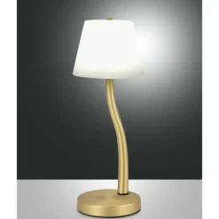 Luminaires Fabas Luce Lampe de table Fabas Luce Ibla LED Laiton, 1 lumière