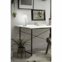 Luminaires Fabas Luce Lampe de table Fabas Luce Ibla LED Nickel mat, 1 lumière