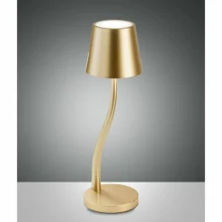 Lampes Dorées-Luminaires Fabas Luce Lampe de table Fabas-Luce JUDY LED Or, 1 lumière