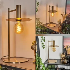 Lampes Vintages & Rétros-hofstein Lampe de table Faido Laiton, 1 lumière