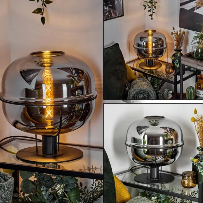 Suspension Verre Fumé-hofstein Lampe de table Feiro Noir, 1 lumière