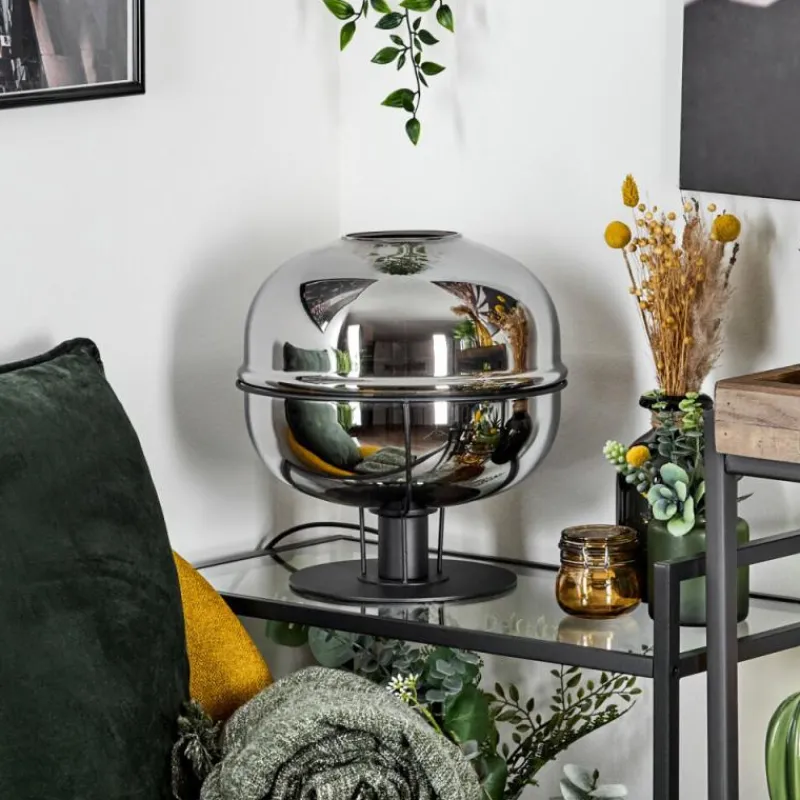 Suspension Verre Fumé-hofstein Lampe de table Feiro Noir, 1 lumière