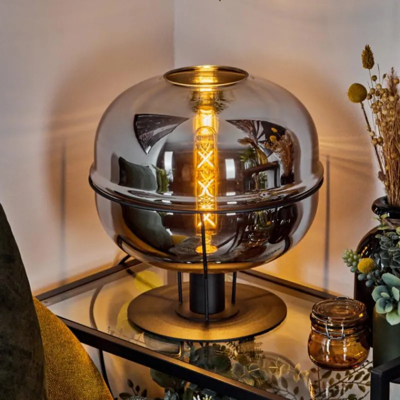 Suspension Verre Fumé-hofstein Lampe de table Feiro Noir, 1 lumière