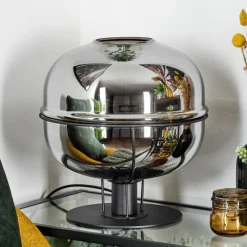 Suspension Verre Fumé-hofstein Lampe de table Feiro Noir, 1 lumière