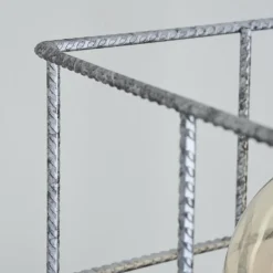 Lampes Industrielles-hofstein Lampe de table Fevaag Nickel mat, 1 lumière