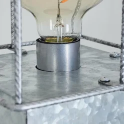 Lampes Industrielles-hofstein Lampe de table Fevaag Nickel mat, 1 lumière