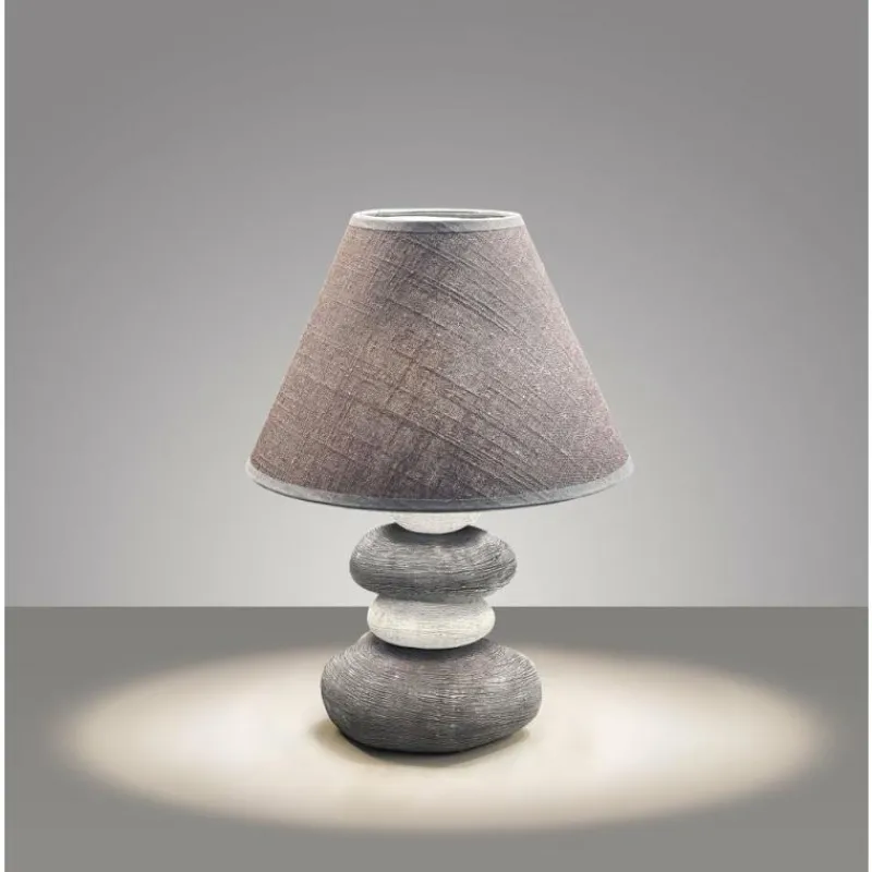 Lampes En Tissu-FHL easy Lampe de table Bella Gris, 1 lumière