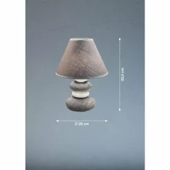 Lampes En Tissu-FHL easy Lampe de table Bella Gris, 1 lumière