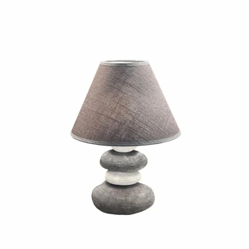 Lampes En Tissu-FHL easy Lampe de table Bella Gris, 1 lumière