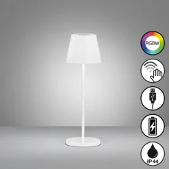 FHL easy Lampe de table Cosenza 2.0 LED Blanc, 1 lumière, Changeur de couleurs* Éclairage Led