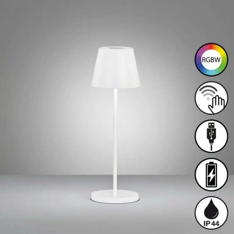 FHL easy Lampe de table Cosenza 2.0 LED Blanc, 1 lumière, Changeur de couleurs* Éclairage Led