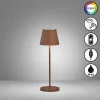 FHL easy Lampe de table Cosenza 2.0 LED Rouille, 1 lumière, Changeur de couleurs* Lampes À Poser
