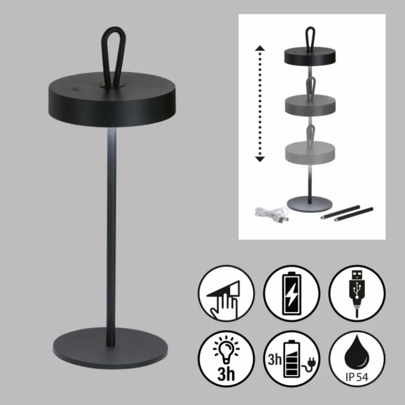 FHL easy Lampe de table Dord LED Noir, 1 lumière* Lampes À Poser