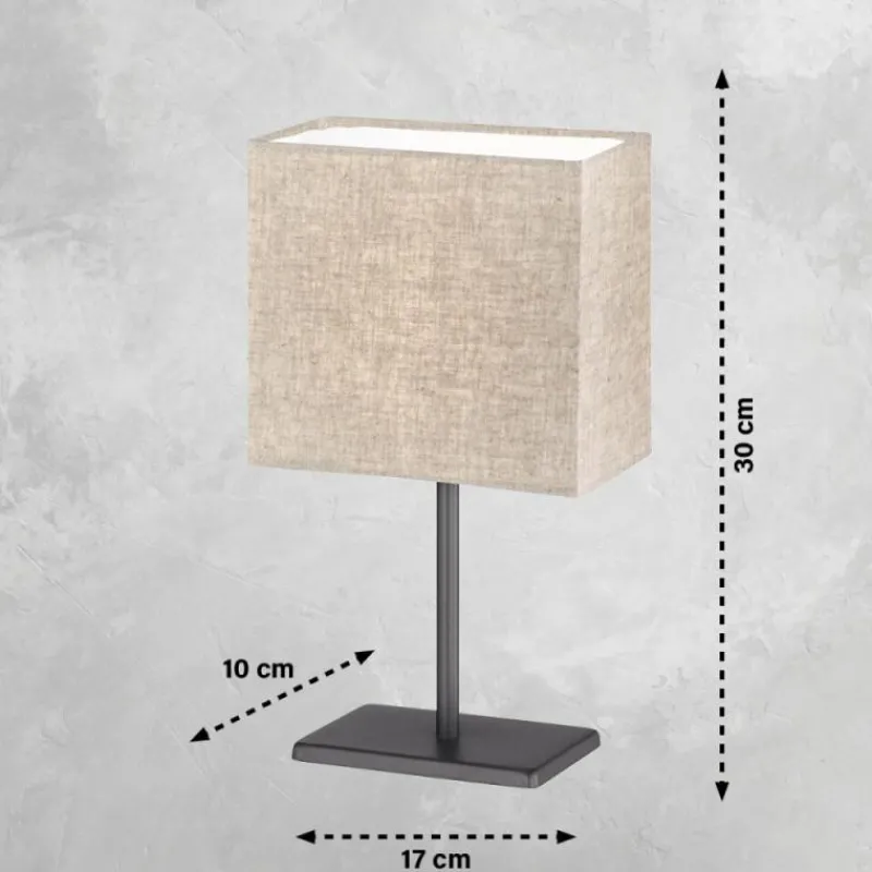 Lampes En Tissu-FHL easy Lampe de table Kate Noir, 1 lumière