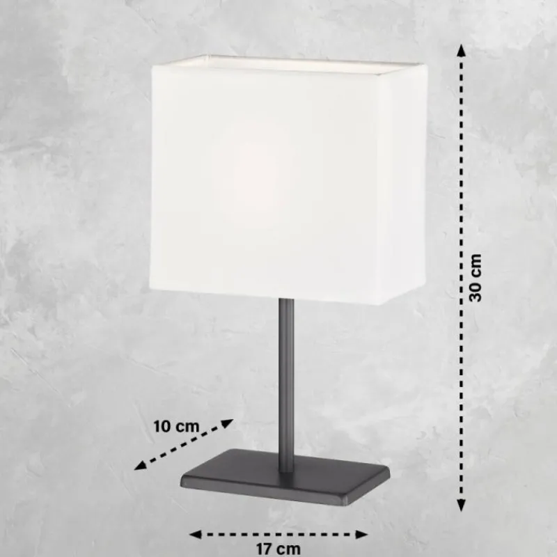 Lampes En Tissu-FHL easy Lampe de table Kate Noir, 1 lumière