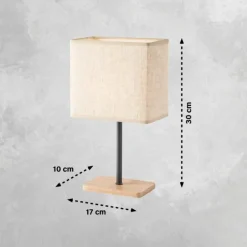 Lampes En Tissu-FHL easy Lampe de table Kate Noir, 1 lumière