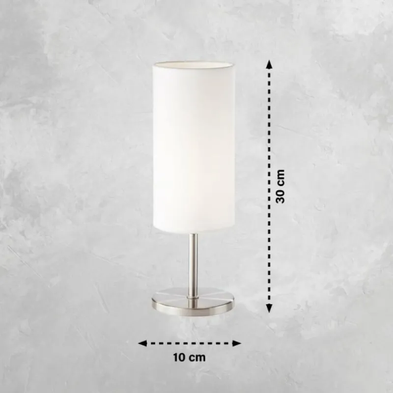 Lampes En Tissu-FHL easy Lampe de table Kira Nickel mat, 1 lumière