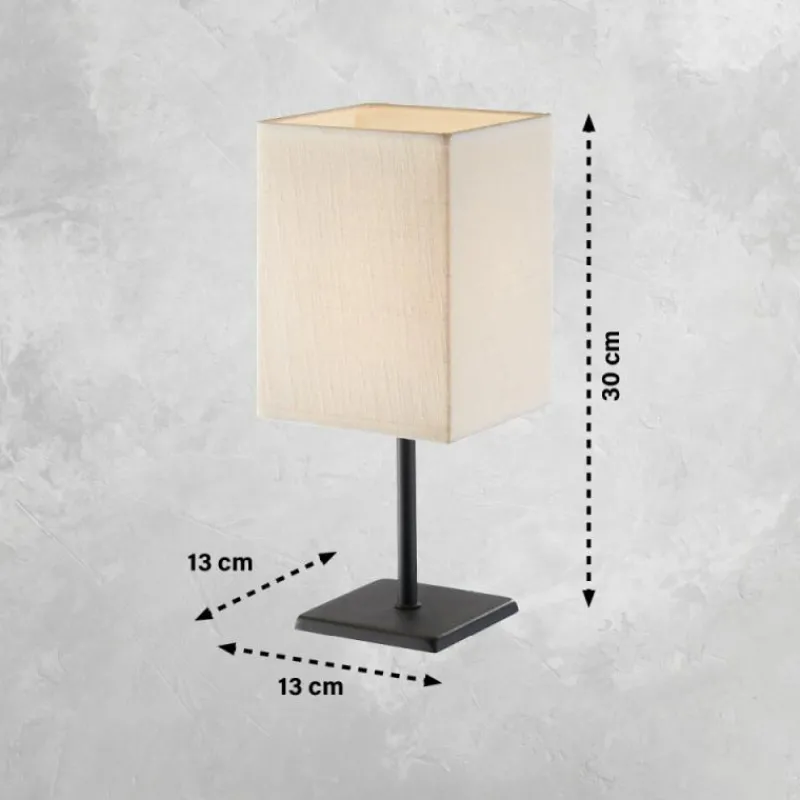 Lampes En Tissu-FHL easy Lampe de table Lela Noir, 1 lumière