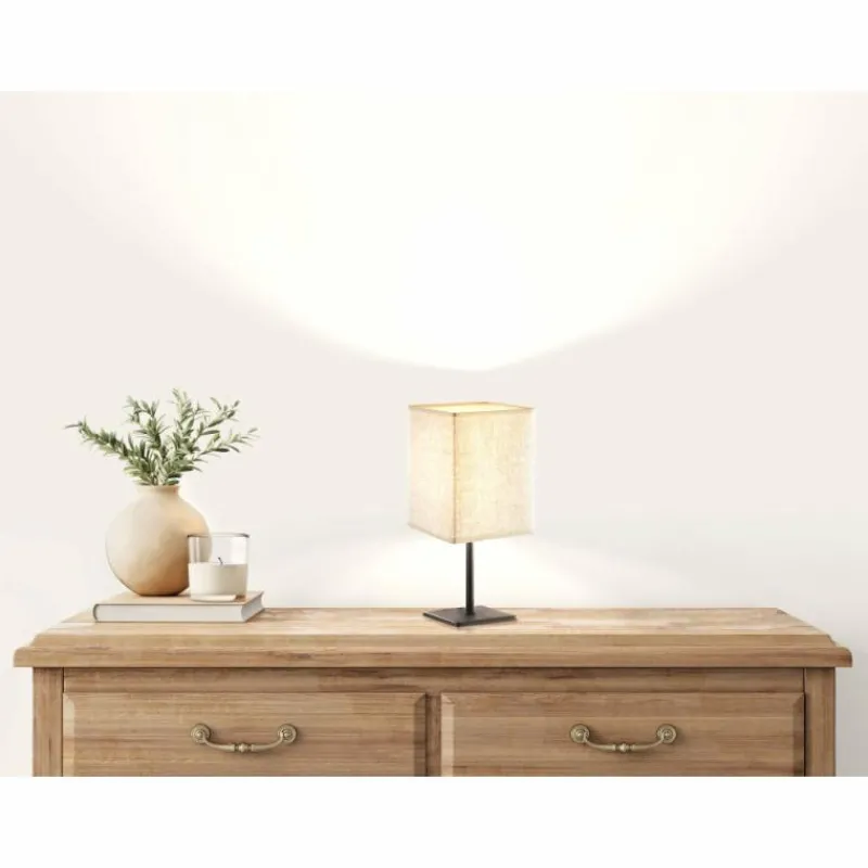 Lampes En Tissu-FHL easy Lampe de table Lela Noir, 1 lumière